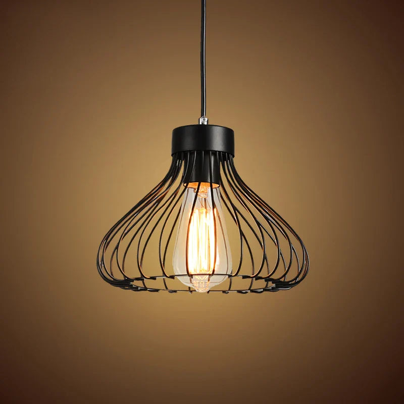 Suspension industrielle noire design - Mirabeau