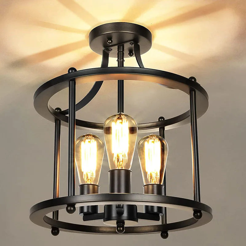 Lustre industriel noir design - Voltaire