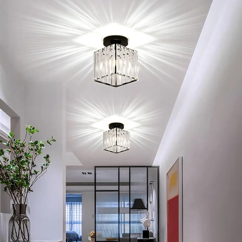 Lustre plafonnier en verre cristal - Estelle