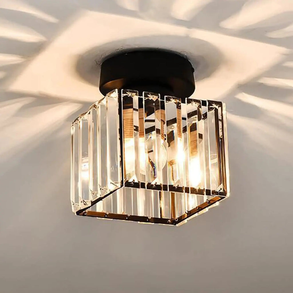 Lustre plafonnier en verre cristal - Estelle