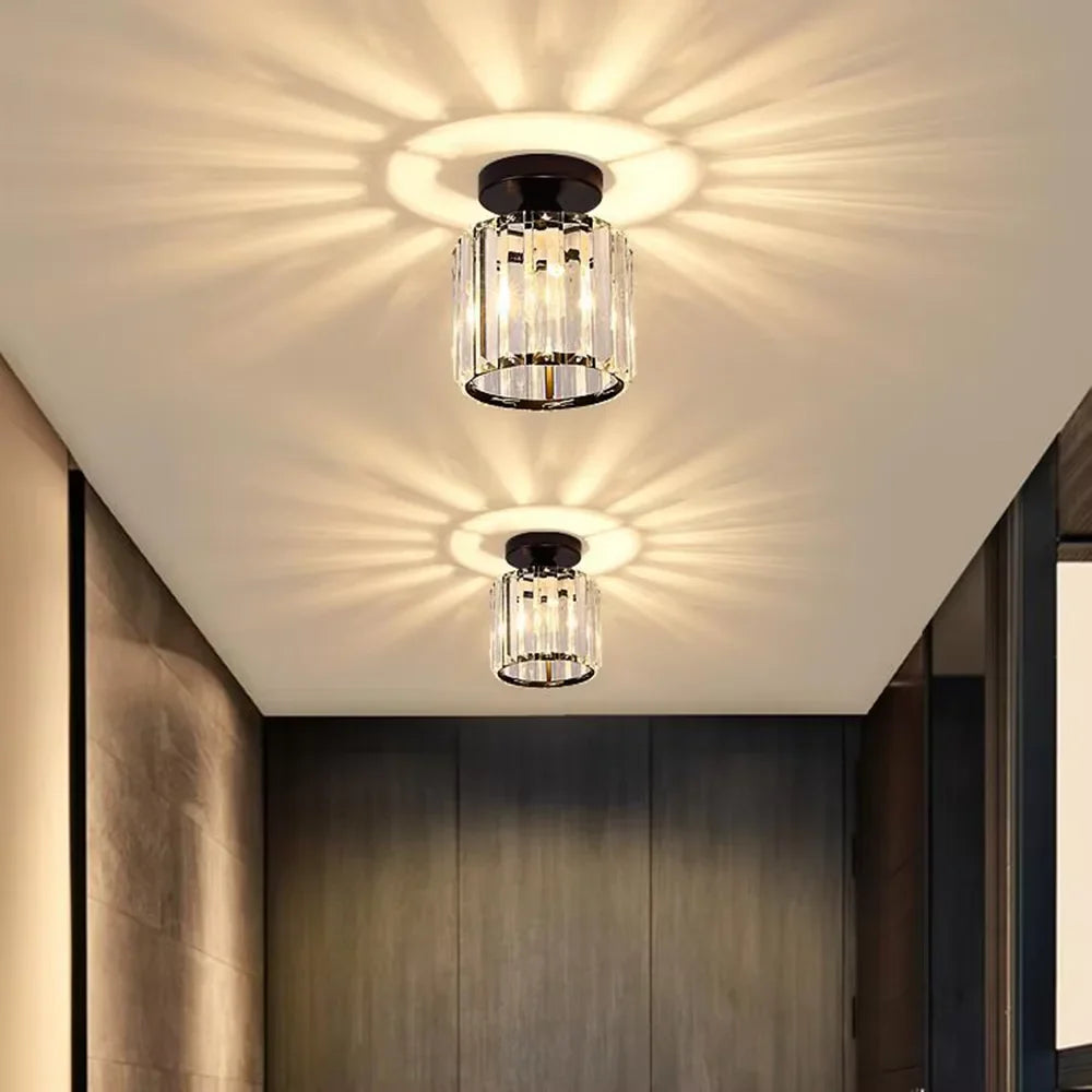 Lustre plafonnier en verre cristal - Estelle