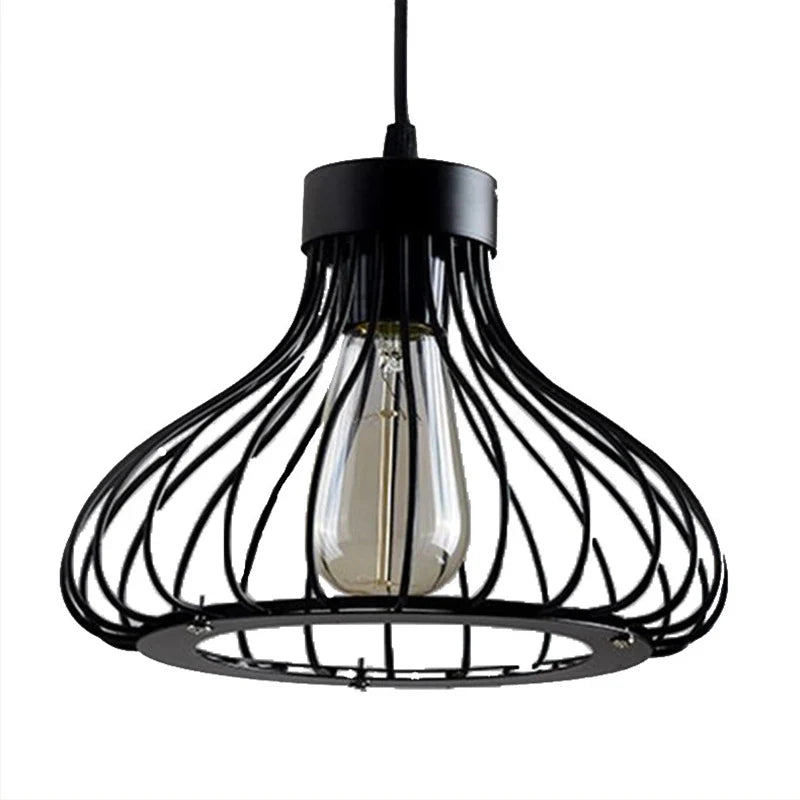 Suspension industrielle noire design - Mirabeau