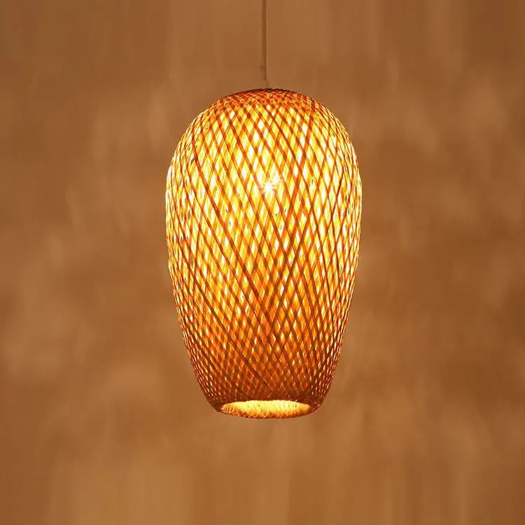 Suspension en bambou rotin naturel - Amara