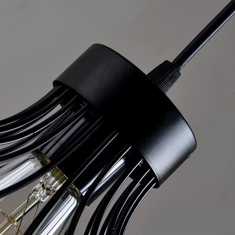 Suspension industrielle noire design - Mirabeau