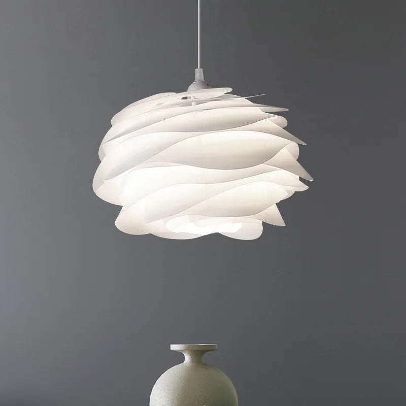 Suspension blanche design pétales de fleurs - Floral