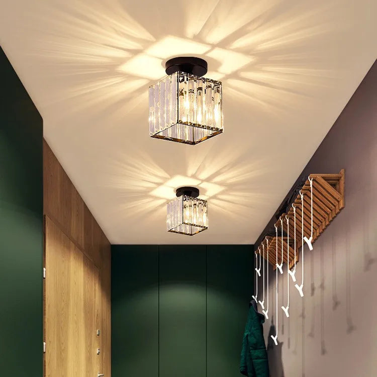 Lustre plafonnier en verre cristal - Estelle