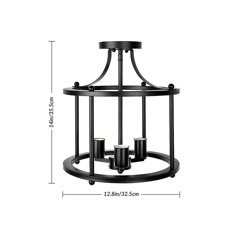 Lustre industriel noir design - Voltaire