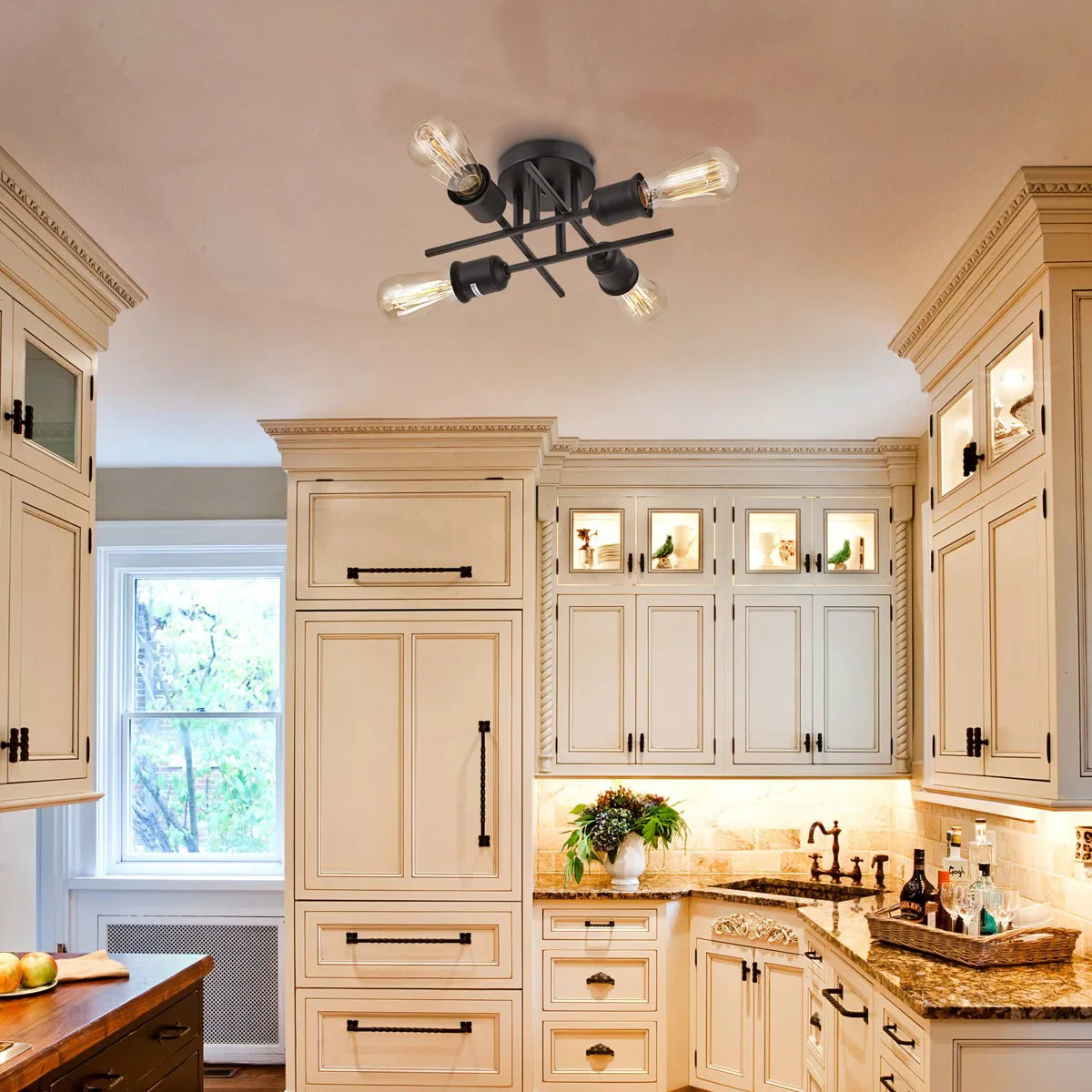 Lustre industriel noir design - Robespierre