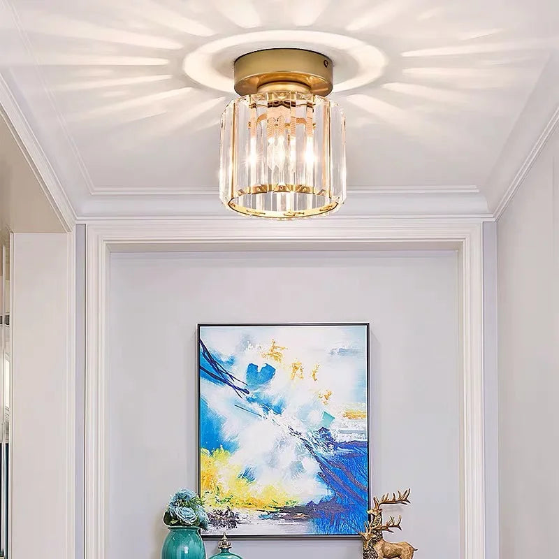 Lustre plafonnier en verre cristal - Estelle