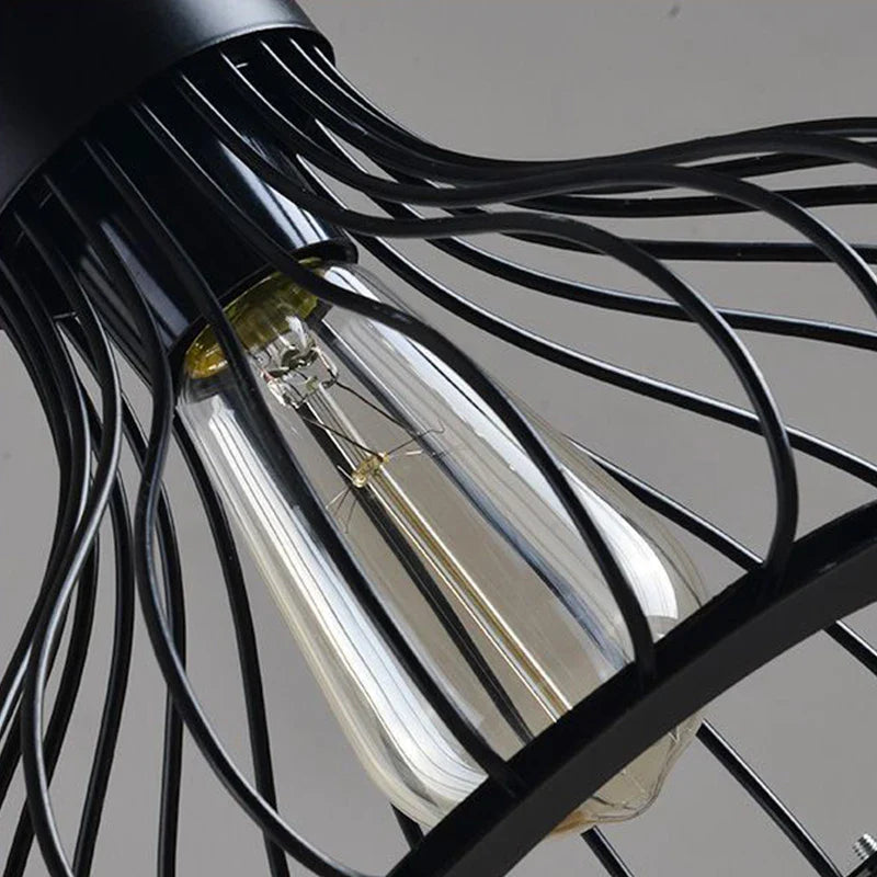 Suspension industrielle noire design - Mirabeau