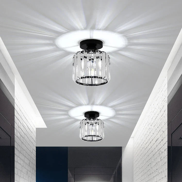 Lustre plafonnier en verre cristal - Estelle