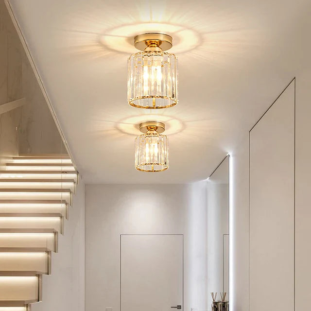 Lustre plafonnier en verre cristal - Estelle