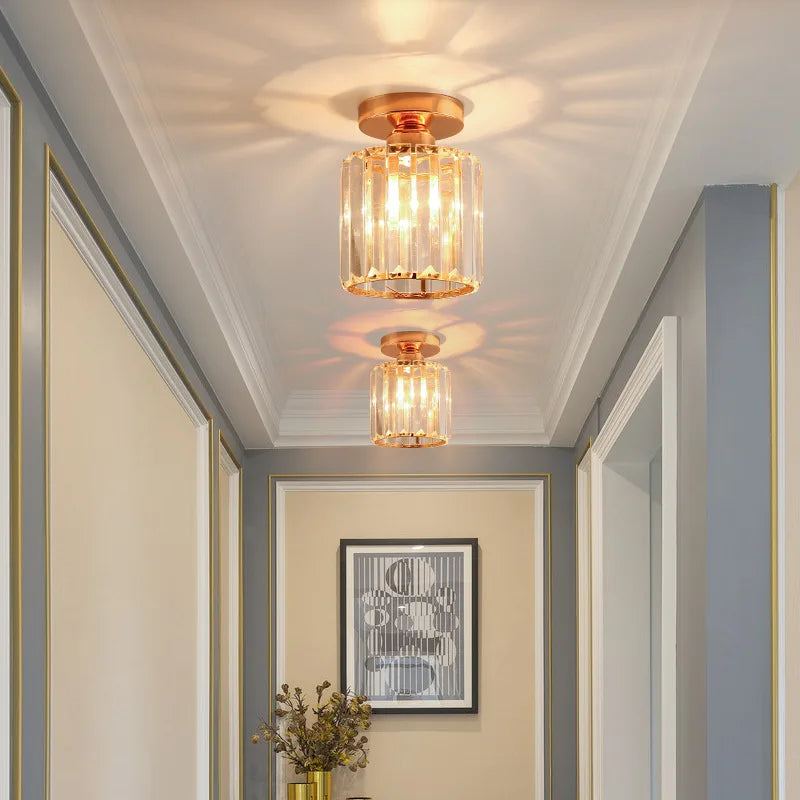 Lustre plafonnier en verre cristal - Estelle