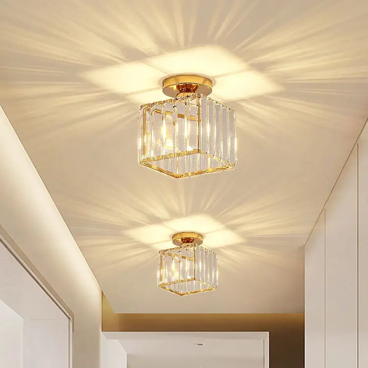 Lustre plafonnier en verre cristal - Estelle