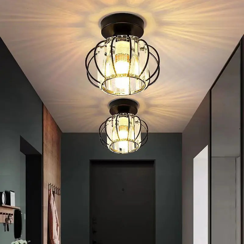 Lustre plafonnier en verre cristal - Estelle