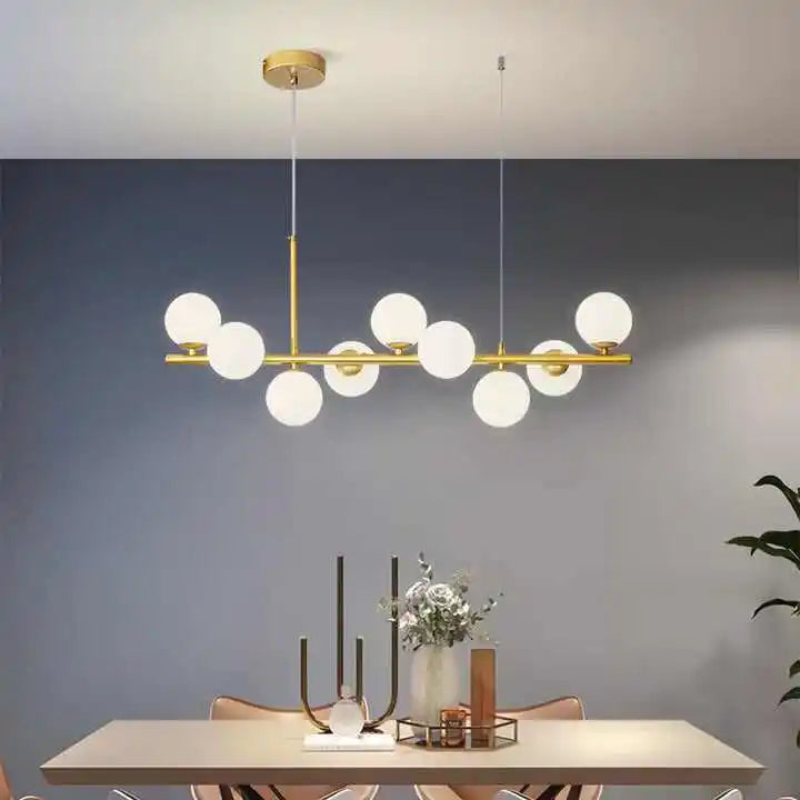 Lustre salle à manger doré - Celesta