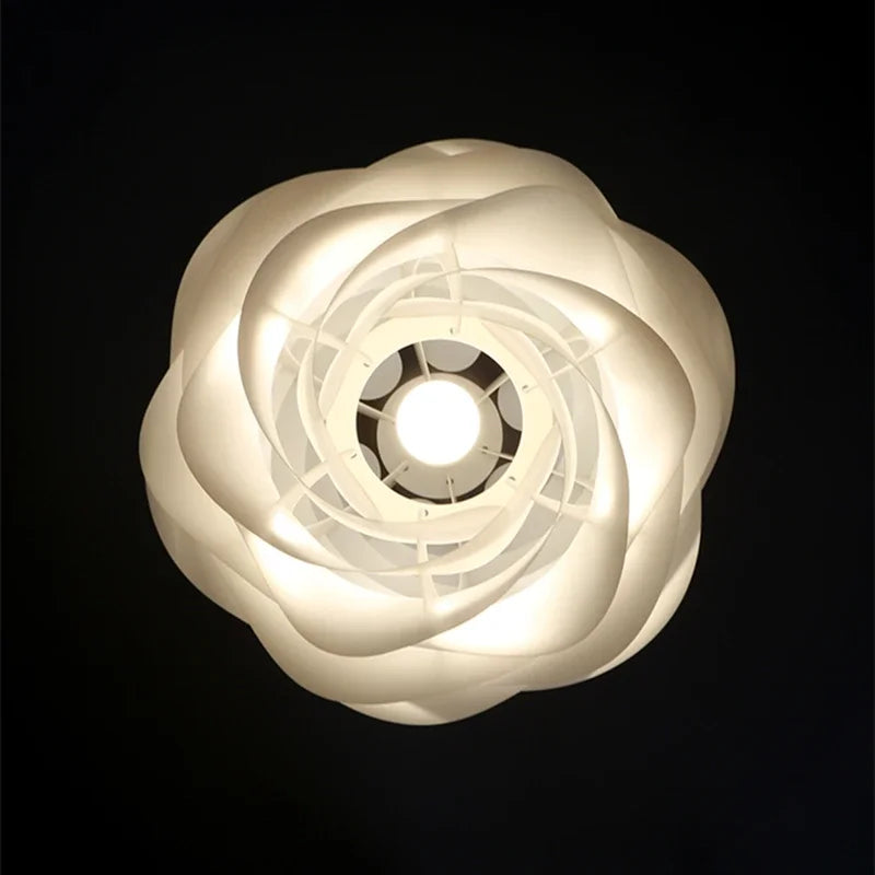 Suspension blanche design pétales de fleurs - Floral