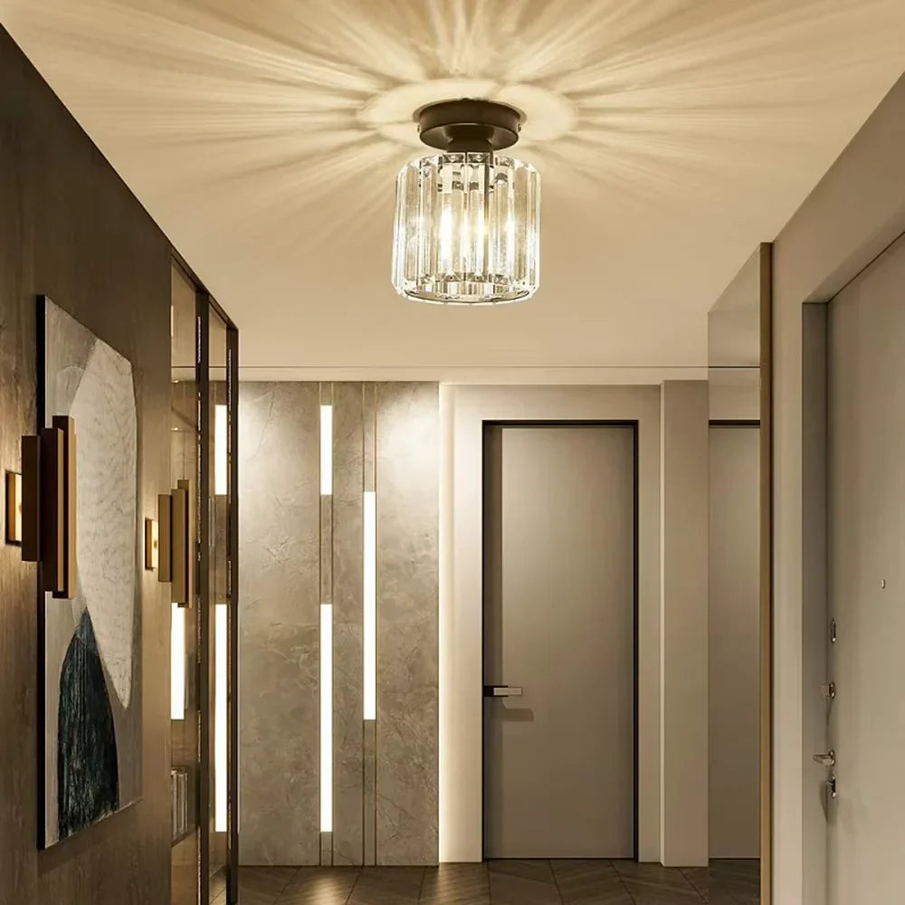 Lustre plafonnier en verre cristal - Estelle