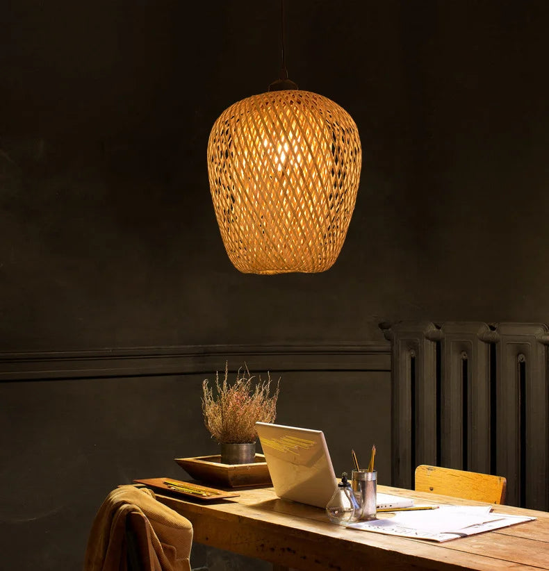 Suspension en bambou rotin naturel - Néa