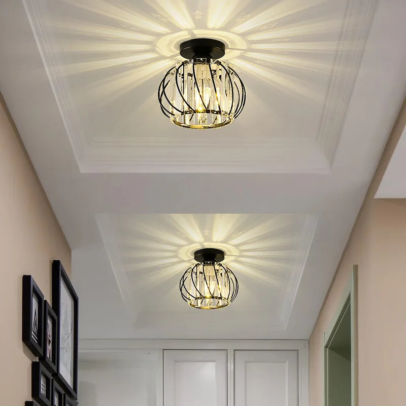 Lustre plafonnier en verre cristal - Estelle