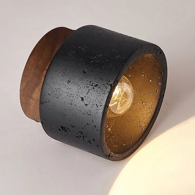 Plafonnier salle de bain en pierre - Travertino