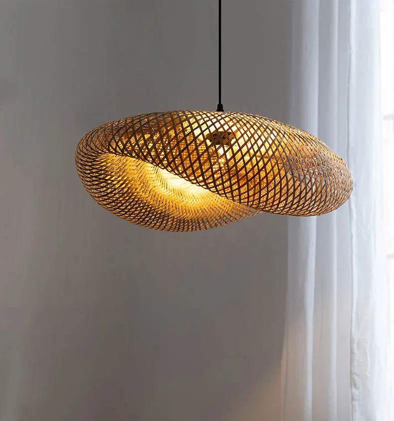 Suspension en bambou rotin naturel - Naïa