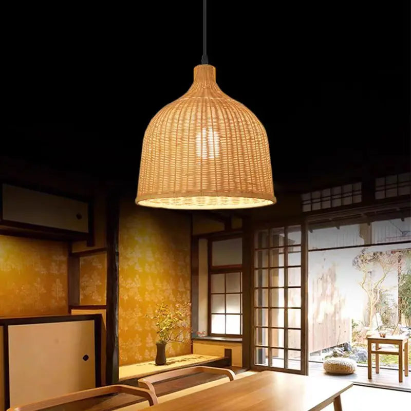 Suspension en bambou rotin pour extérieur et intérieur - Nara