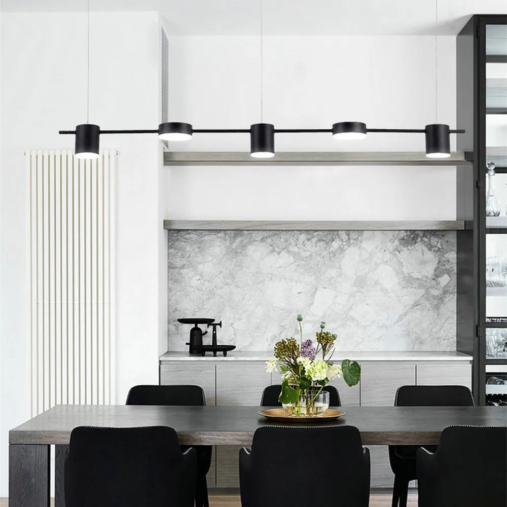 Lustre salle à manger en doré ou noir - Hélion