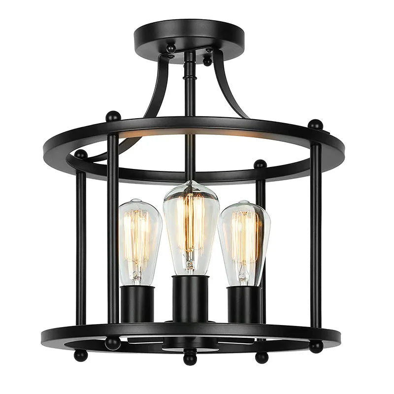 Lustre industriel noir design - Voltaire