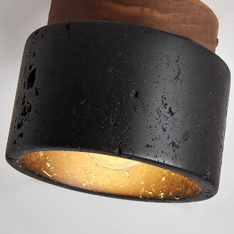 Plafonnier salle de bain en pierre - Travertino