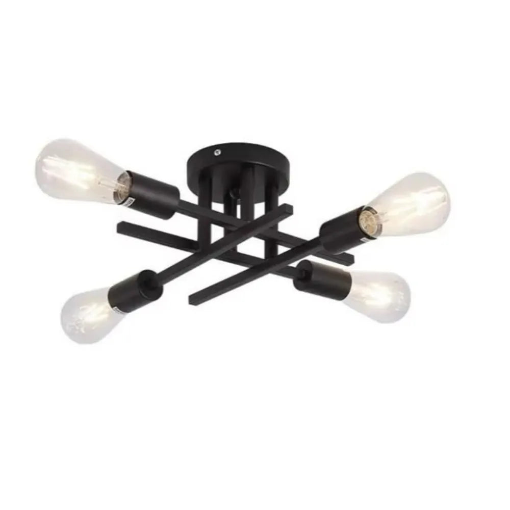 Lustre industriel noir design - Robespierre