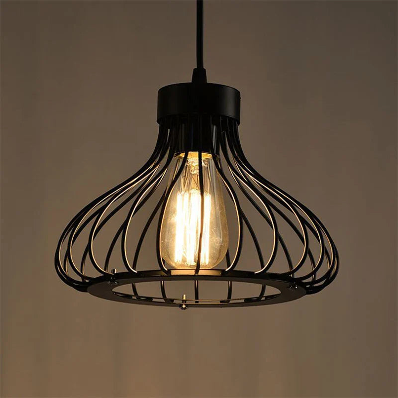 Suspension industrielle noire design - Mirabeau