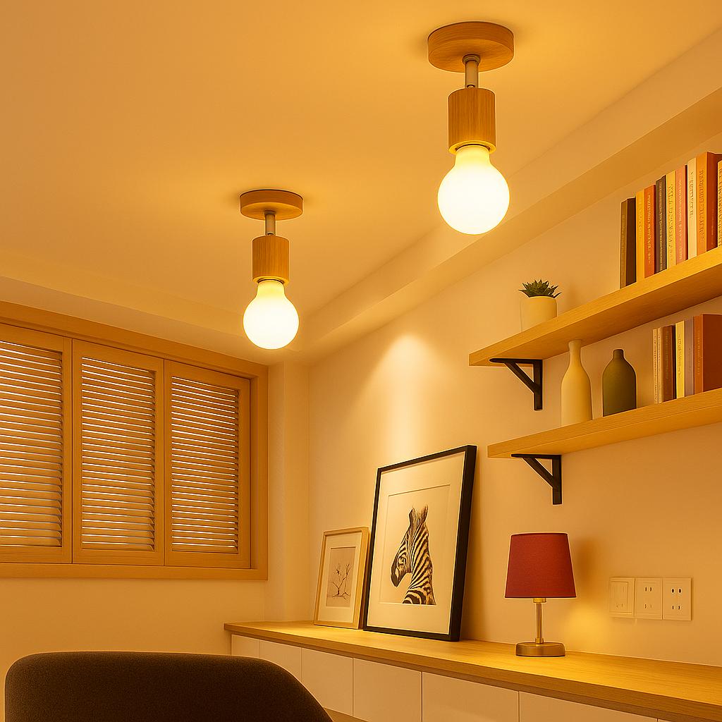 Plafonnier spot en bois massif - Orée