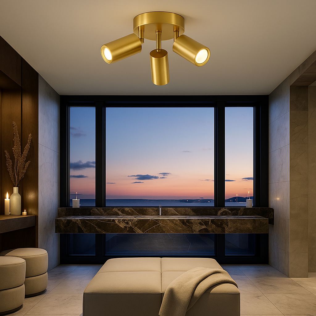 Plafonnier spot doré - Orion