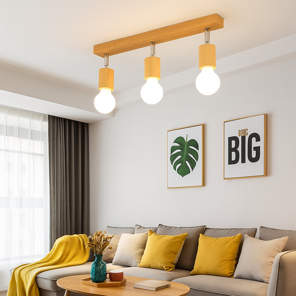 Plafonnier spot en bois massif - Orée