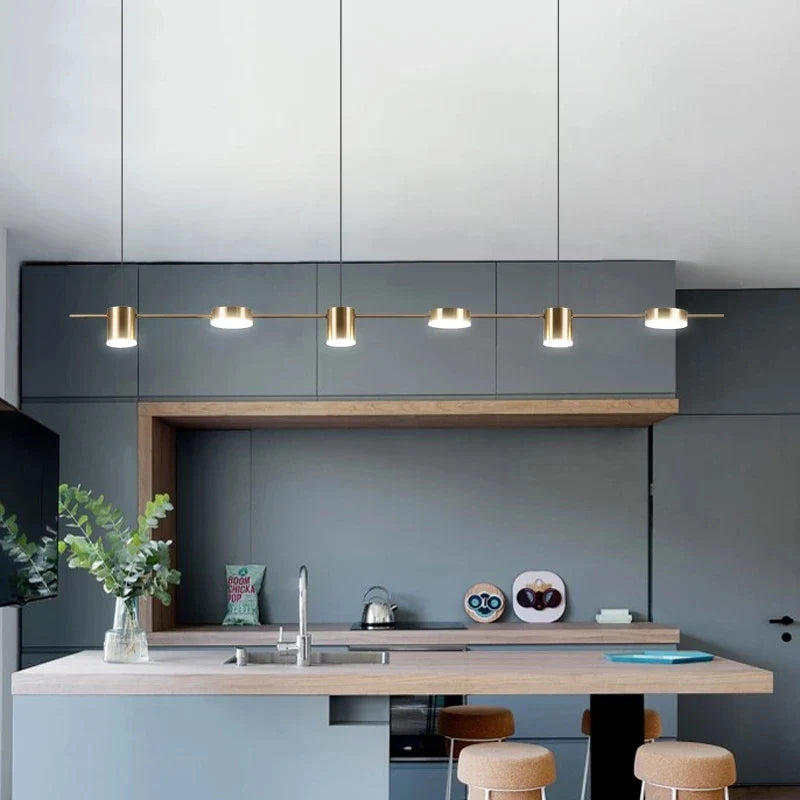 Lustre salle à manger en doré ou noir - Hélion